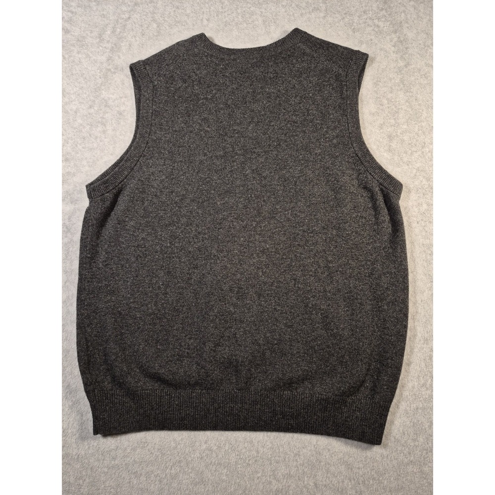 LL Bean Men's Vintage Gray Lamb's Wool Sweater Vest Size XL - Picture 7 of 7